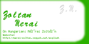 zoltan merai business card